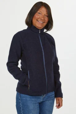 BEATA FULL ZIP, 100% FILTAD ULL — BLACK