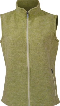 BEATA VEST, 100% FILTAD ULL — GOLDEN LIME