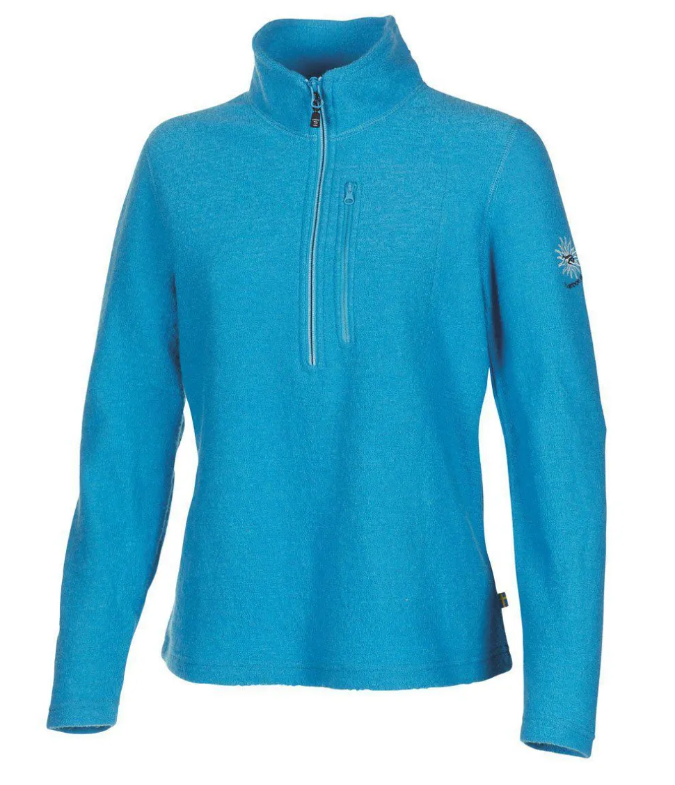 BONNIE HALF ZIP, 98% ULL — TURQUOISE