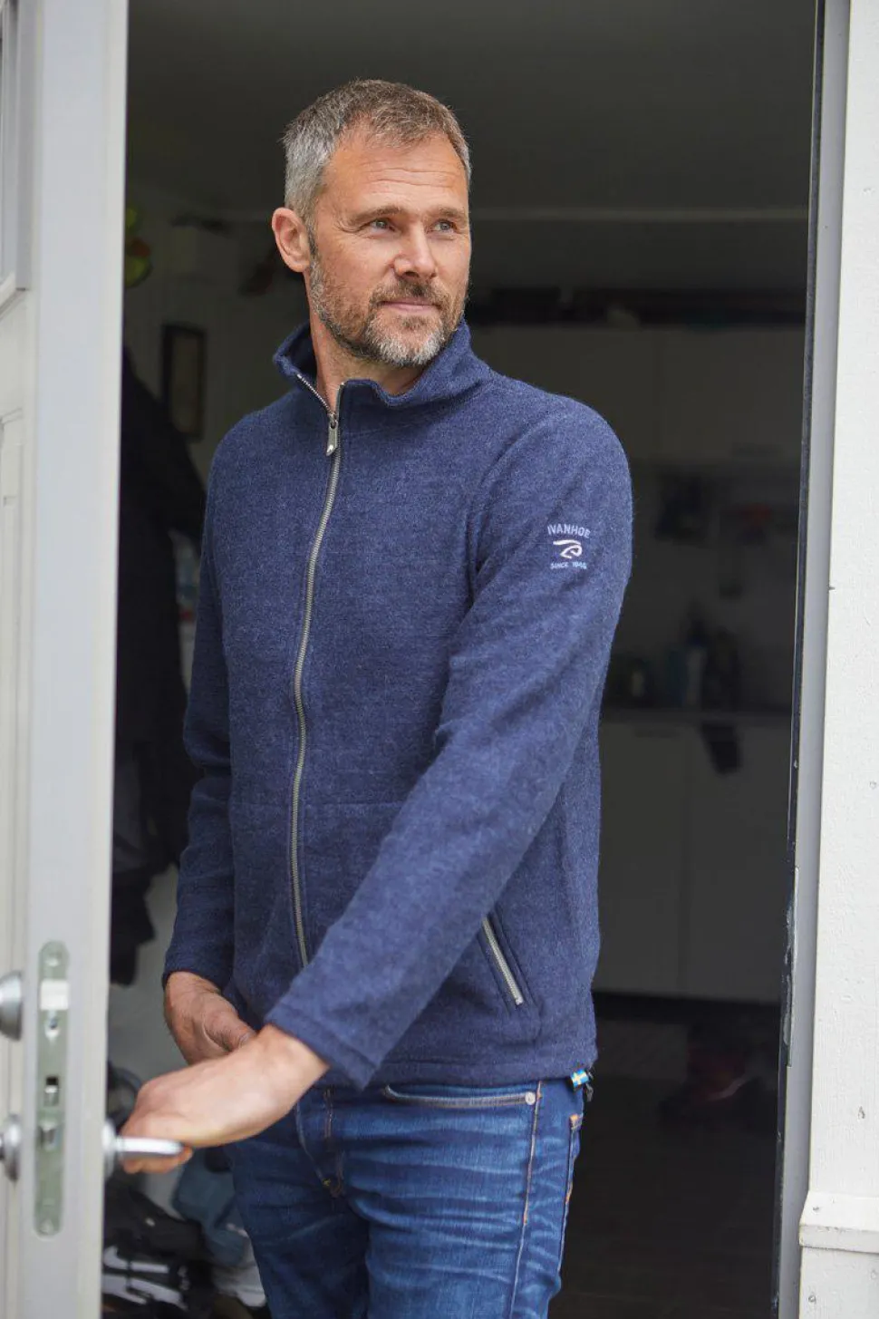 BRUNO FULL ZIP, 60% FILTAD ULL, 40% LYOCELL — JEANS