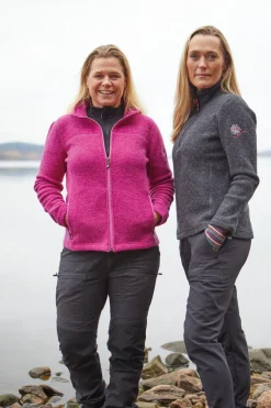 DINA HALF ZIP, 100% FILTAD ULL — GRAPHITE MARL