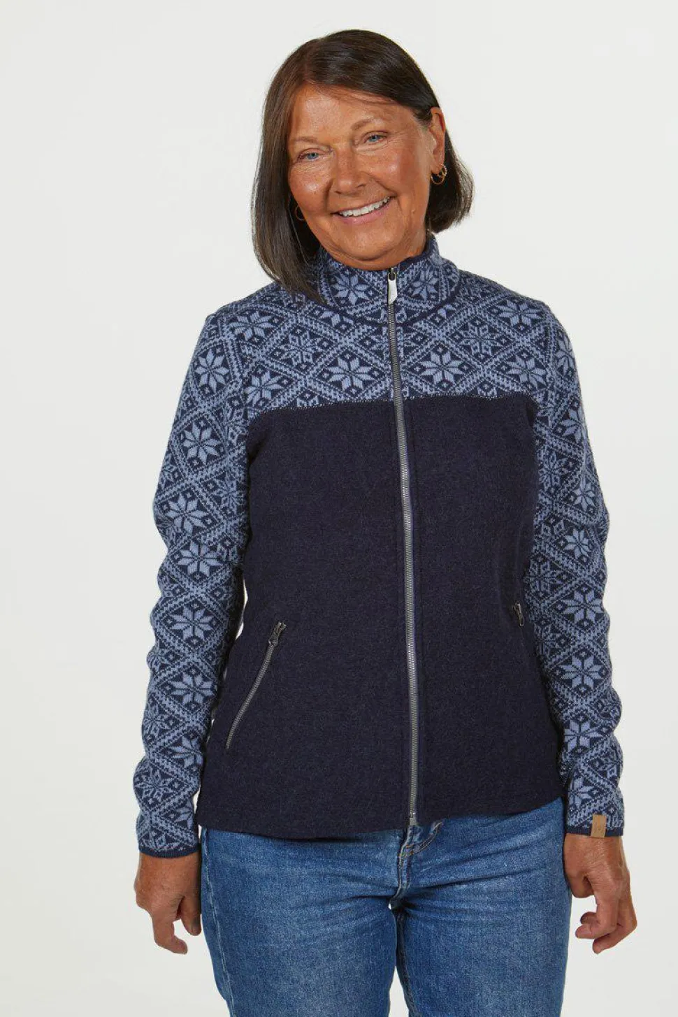ELLIE FULL ZIP, 100% ULL — GRAPHITE MARL