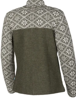 ELLIE FULL ZIP, 100% ULL — LODEN GREEN