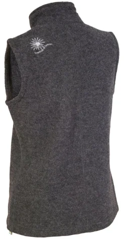 FLORA VEST, 60% FILTAD ULL, 40% LYOCELL — GRAPHITE MARL