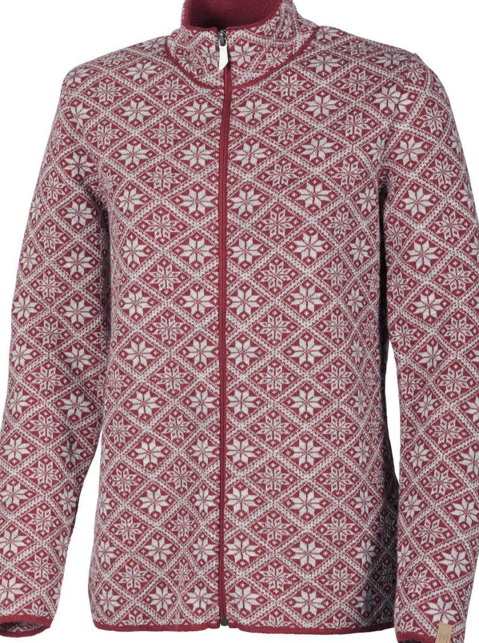 FREYA FULL ZIP, 100% ULL — DEEP RED