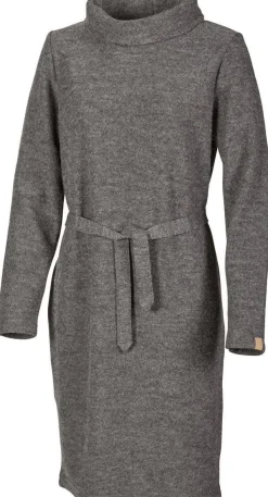 GY GISSLARP DRESS, 60% FILTAD ULL, 40% LYOCELL — GREY