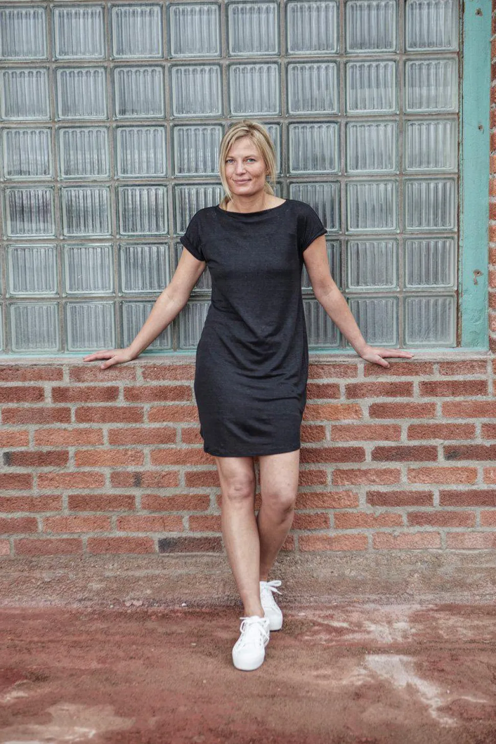 GY LIZ DRESS — STEELBLUE