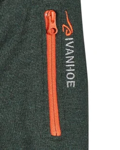 HADAR FULL ZIP WINDBREAKER, 100% EXTRA FINE MERINOULL — RIFLE GREEN