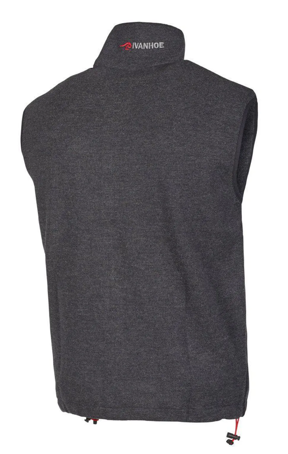 HADAR VEST, 100% EXTRA FINE MERINOULL — GRAPHITE MARL