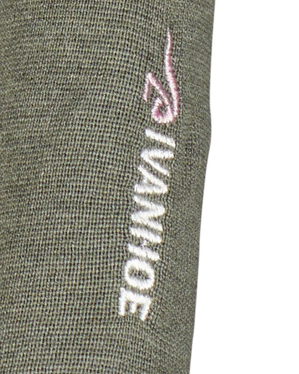 HEDDA FULL ZIP, 100% EXTRA FINE MERINOULL — LICHEN GREEN