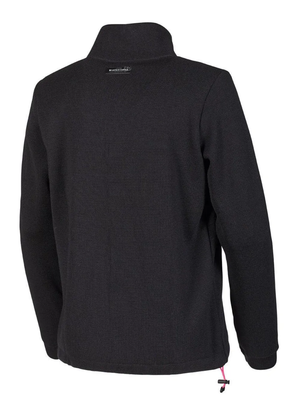 HEDDA WINDBREAKER, 100% EXTRA FINE MERINOULL — BLACK