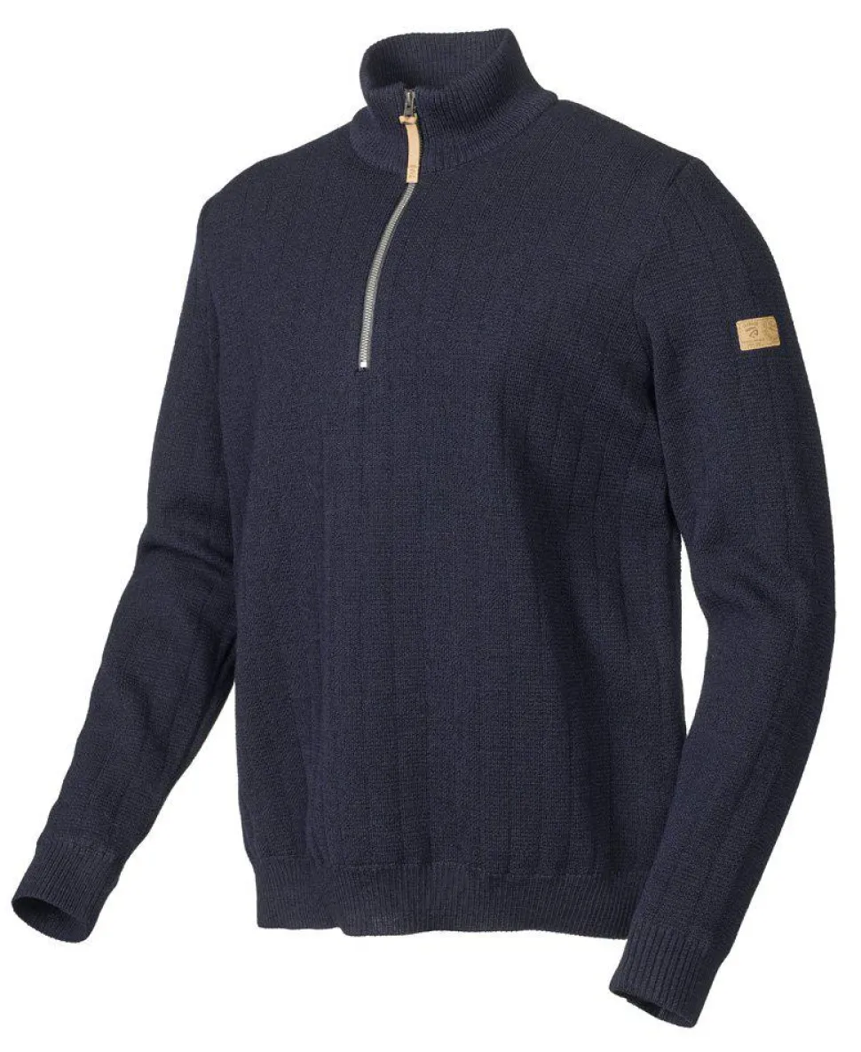 HUGO HALF ZIP, WINDBREAKER, 100% ULL — NAVY
