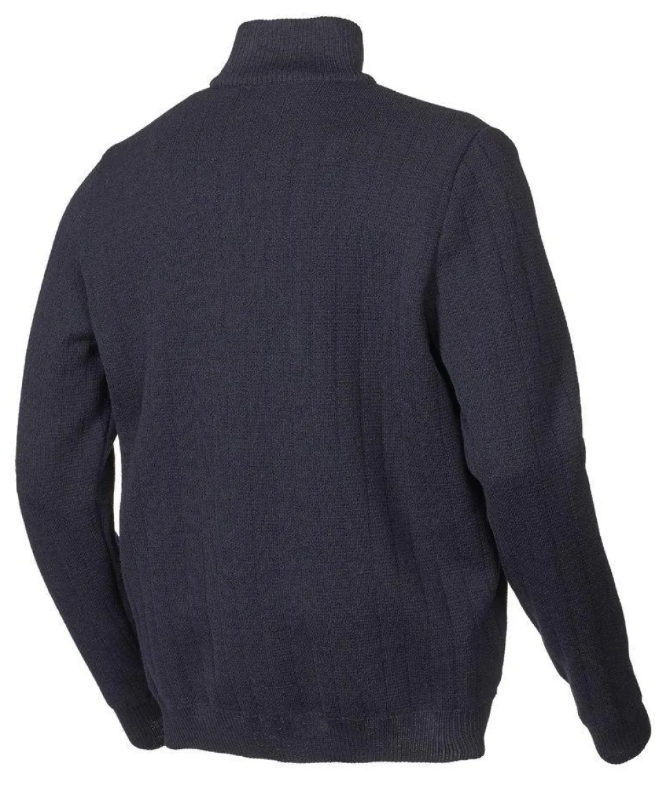 HUGO HALF ZIP, WINDBREAKER, 100% ULL — NAVY