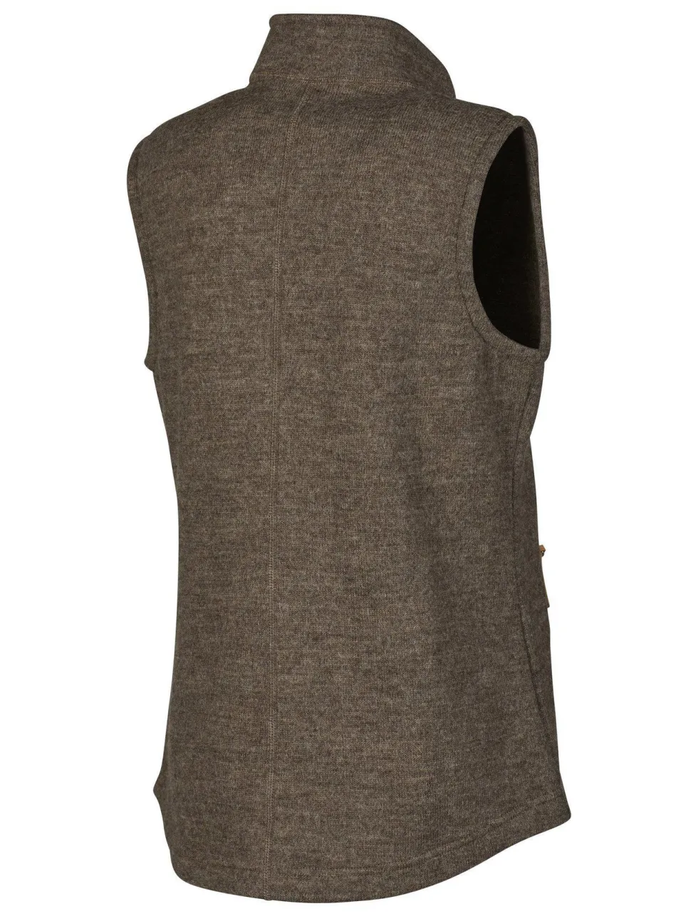 NLS COCO VEST, 100% OFÄRGAD ULL — NUTMEG