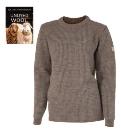NLS PETAL FEMALE, 100% OFÄRGAD ULL — NUTMEG