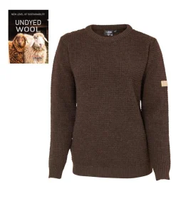 NLS PETAL FEMALE, 100% OFÄRGAD ULL — COFFEE BEAN