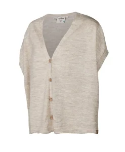 NLS POPPY PONCHO, 100% OFÄRGAD ULL — BIRCH