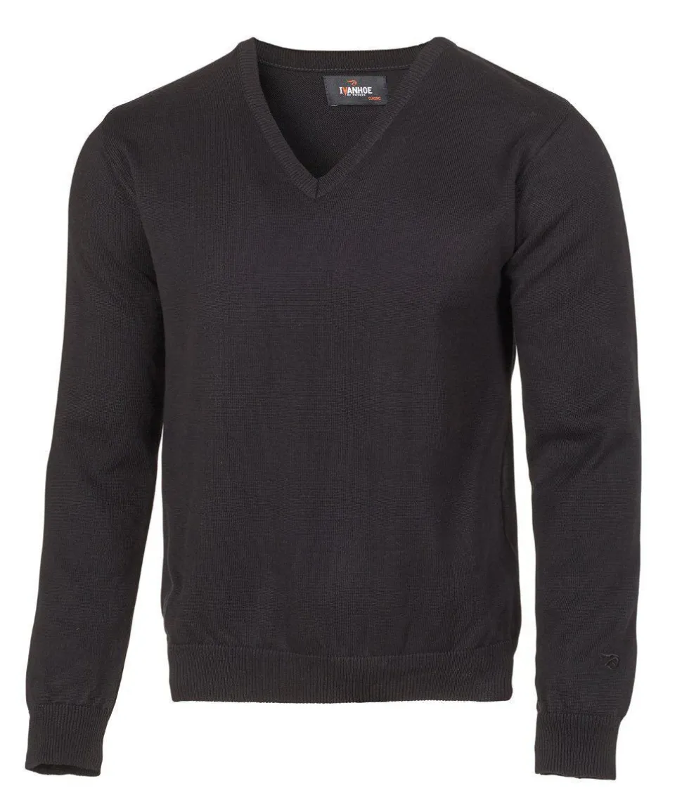 PD V-NECK MALE — BLACK