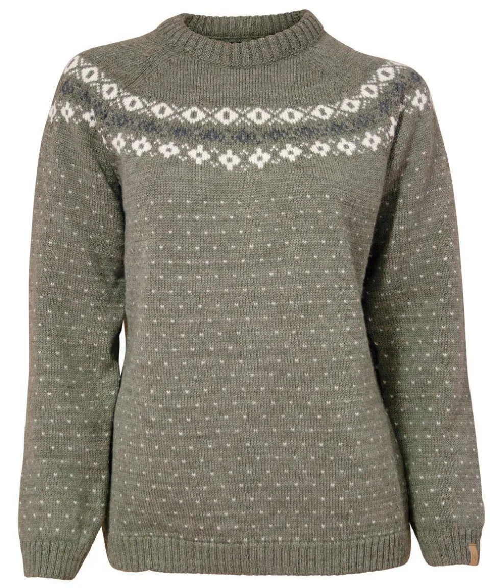 SIRE CREWNECK, 100% ULL — LICHEN GREEN