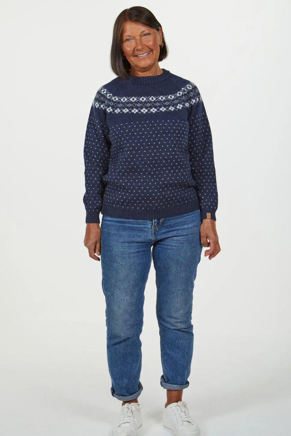 SIRE CREWNECK, 100% ULL — LIGHT NAVY