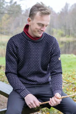 SVERRE CREWNECK, 100% ULL — LODEN GREEN