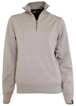 WILMA WINDBREAKER, 100% EXTRA FINE MERINOULL — STONE