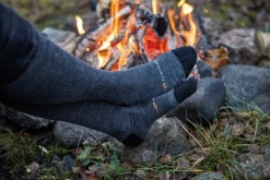 WOOL SOCK COMPRESSION — ICE BLUE MARL