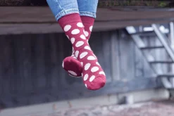 WOOL SOCK DOT — BLACK