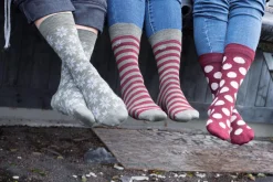 WOOL SOCK DOT — LIGHT NAVY